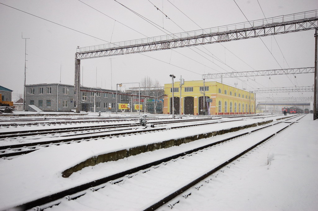 Железнодорожная станция. Фотография Осипович. Город Осиповичи