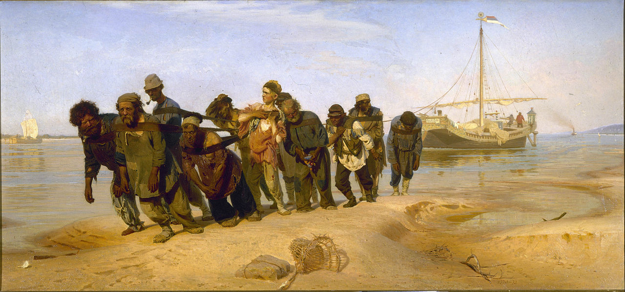 Картина Бурлаки на Волге. 1870-1873. Илья Репин фото. 